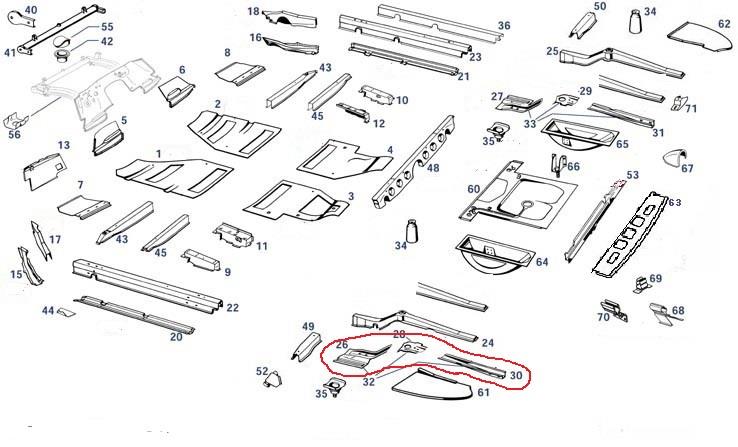 Längsträger hinten unten links alle Ponton Modelle
