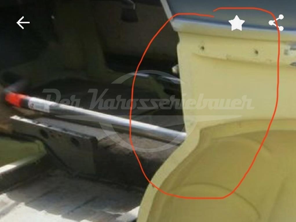 Radeinbau hinten links Reparaturblech zur Tür Ponton 180; 190; 219; 220S, SE Radeinbau hinten links Reparaturblech zur Tür Ponton 180; 190; 219; 220S, SE