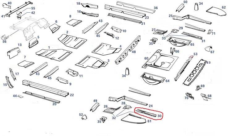 Längsträger hinten unten links Rep. hinten alle Ponton Modelle Längsträger hinten unten links Rep. hinten alle Ponton Modelle